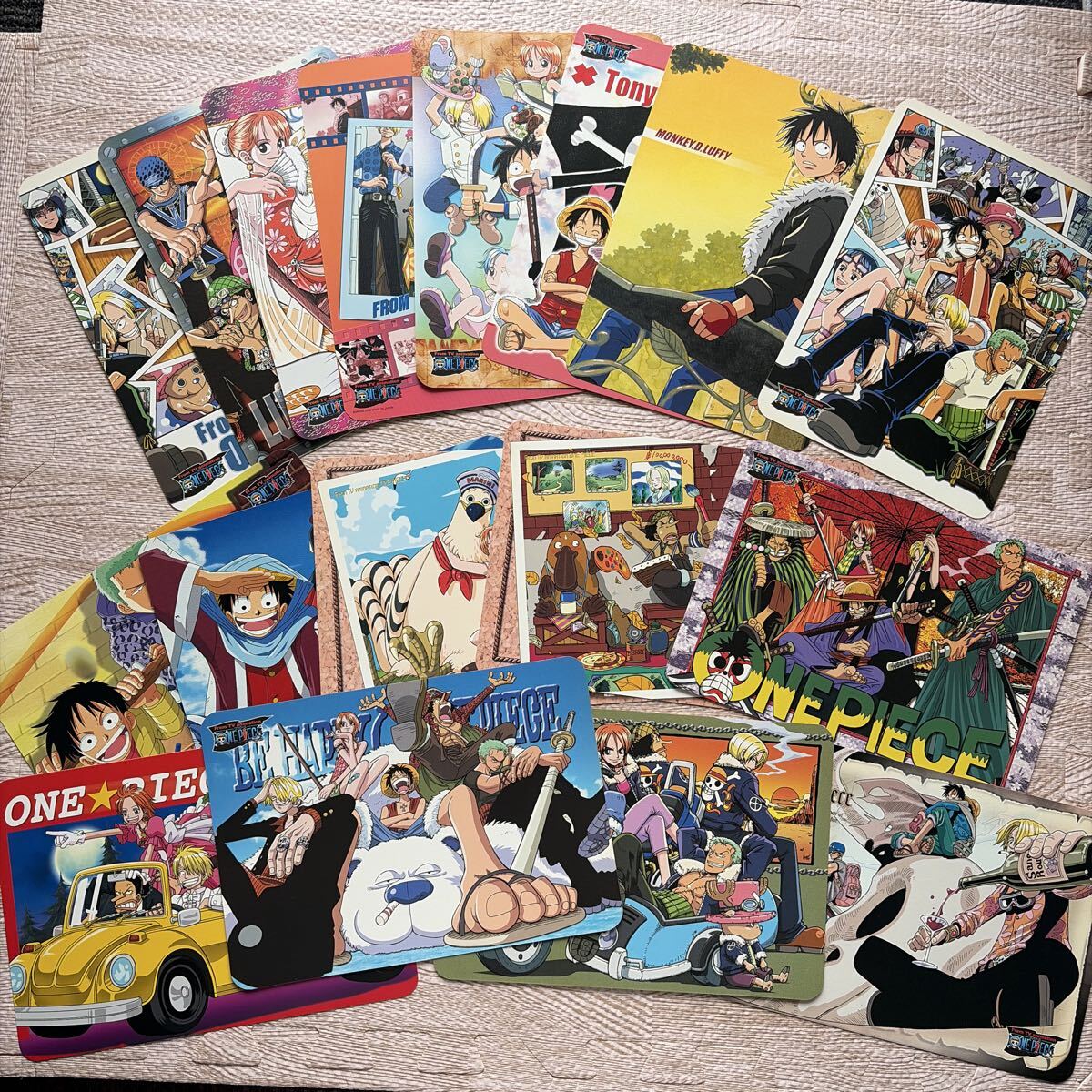 ONE PIECE ワンピース カードダス マウスパッド 17枚セット拍卖