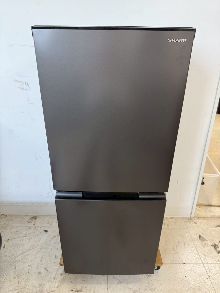 I★ 中古 SHARP シャープ 2ドア ノンフロン冷凍冷蔵庫 152L どっちもドア SJ-D15H-H ダークグレー 2021年製拍卖