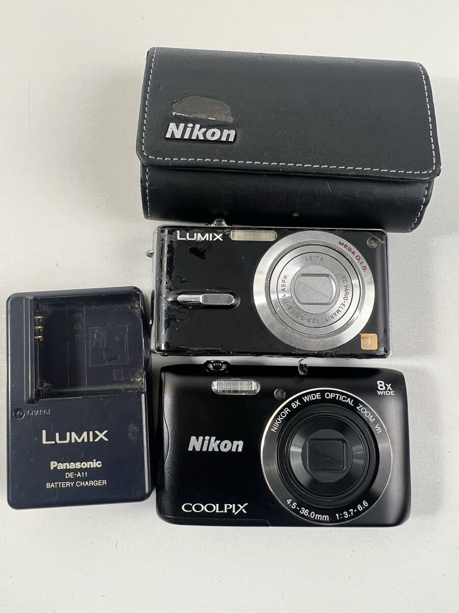 【6/45AP】 Panasonic LUMIX DMC-FX9 Nikon COOLPIX A300 デジタルカメラ ジャンク拍卖