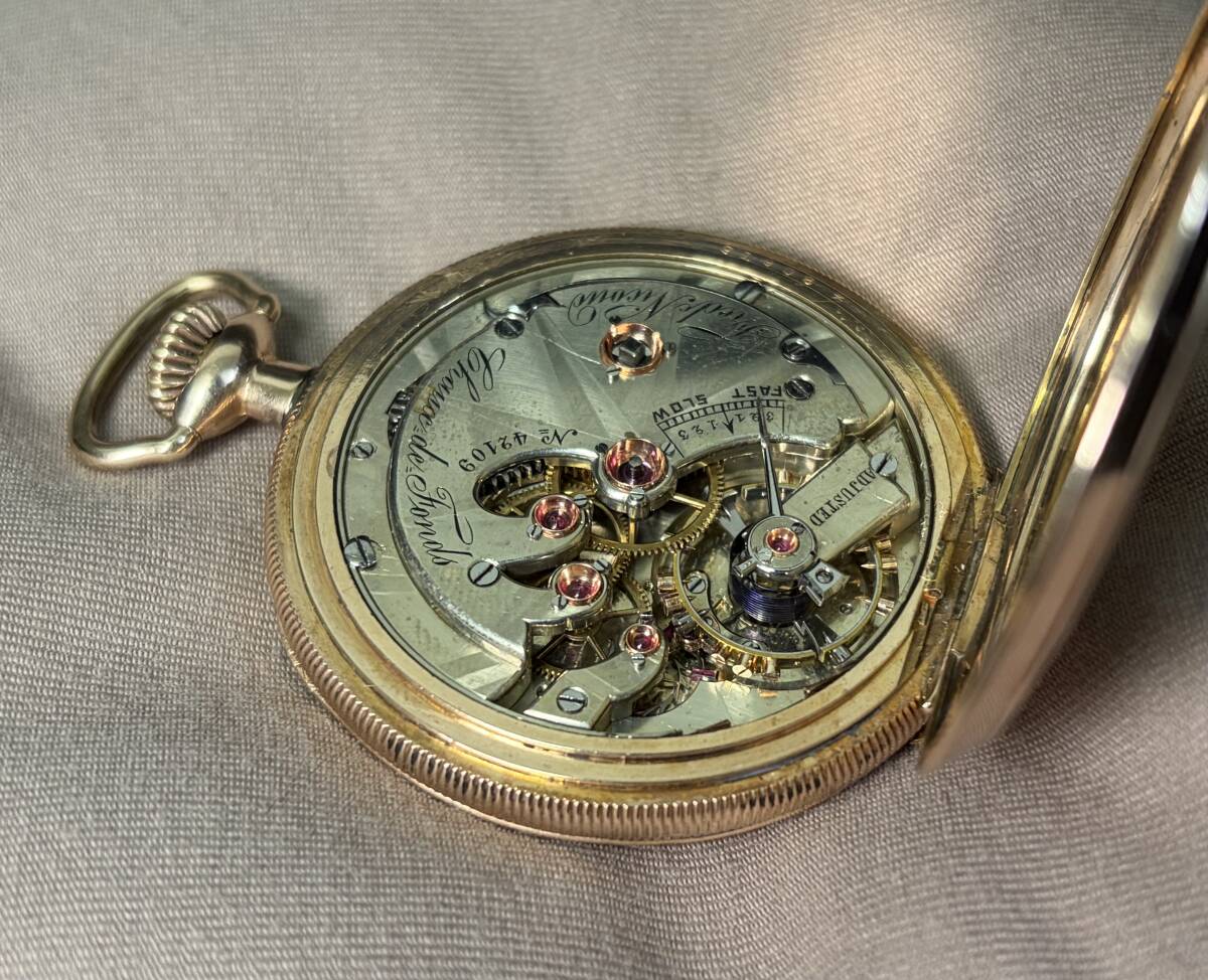 frederic nicoud フレデリック ニクード 懐中時計 サイドワインダー 金張ケース リケース スイス 稼動品 手巻 竜頭巻き ハイグレード 中型拍卖