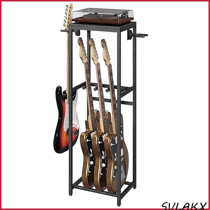 ☆新品☆MAHANCRIS ギタースタンド 2段ギターラック 3-5本ギター収納可能 アコースティックギター・エレキギター・ベース拍卖