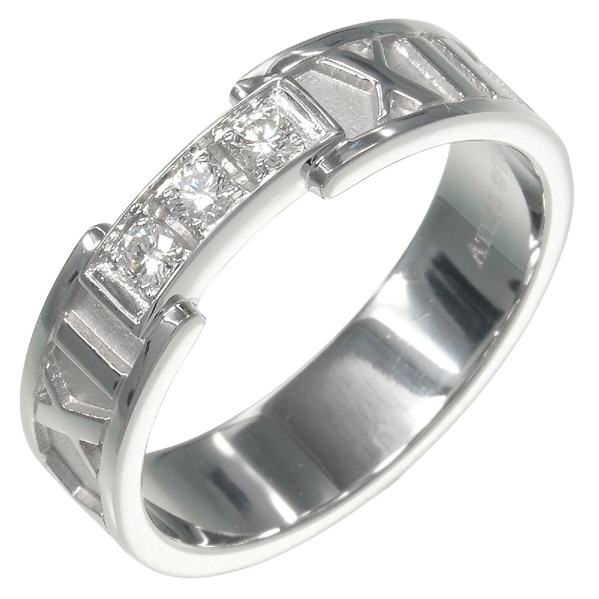 ティファニー リング アトラス 14号 指輪 K18WG ホワイトゴールド ダイヤモンド 約5.5g TIFFANY&Co.【I221925022】中古拍卖