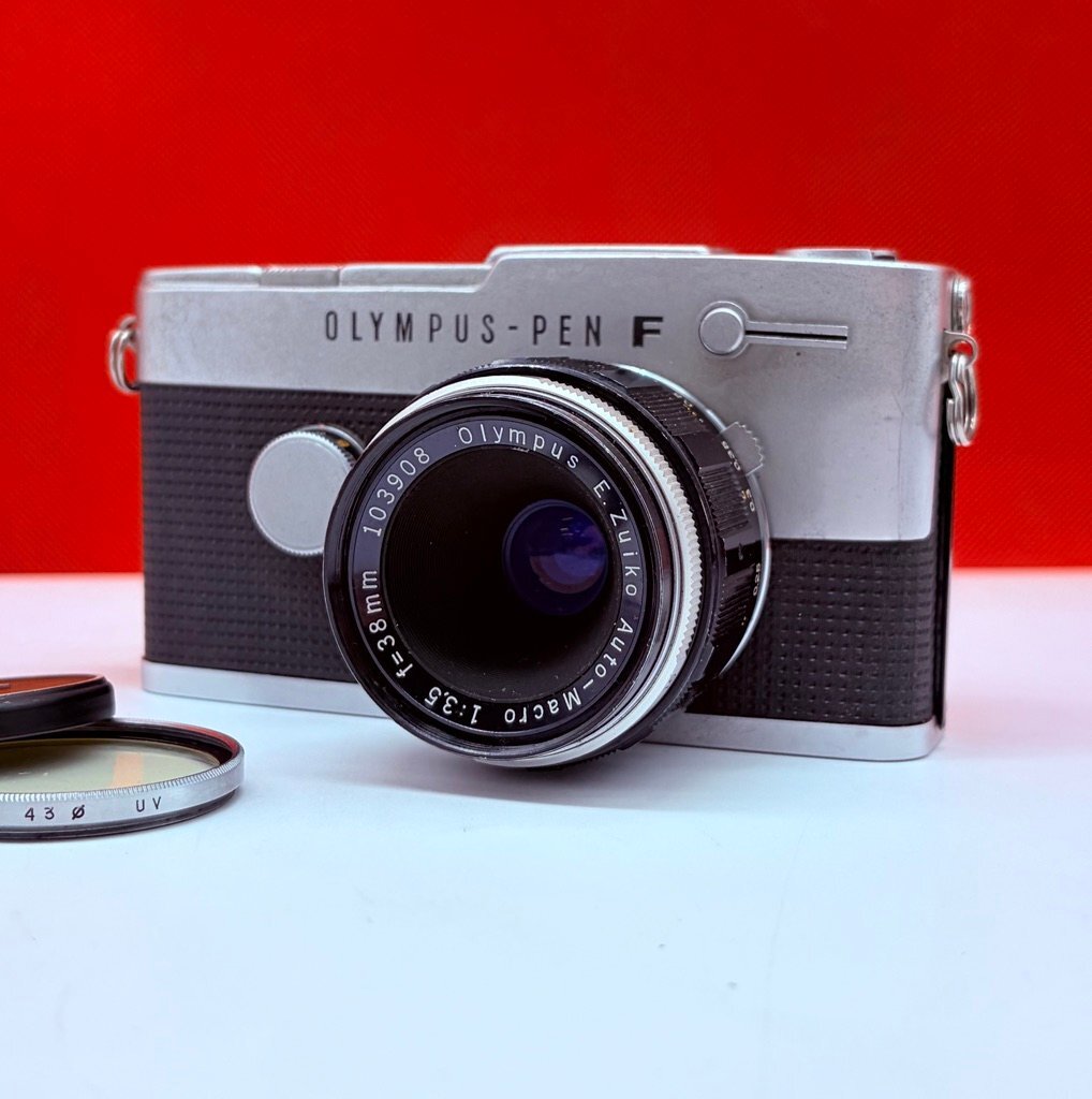 Q05 OLYMPUS-PEN F PEN-FT E.Zuiko Auto-Macro F3.5 38mm フィルム一眼レフカメラ 動作品 オリンパス拍卖