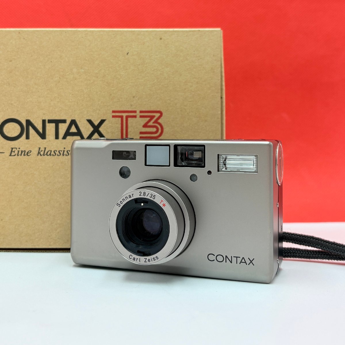 T22 CONTAX T3 ダブルティース 後期 Carl Zeiss Sonnar F2.8 35mm T* コンパクトフィルムカメラ 動作品 1円スタート コンタックス拍卖