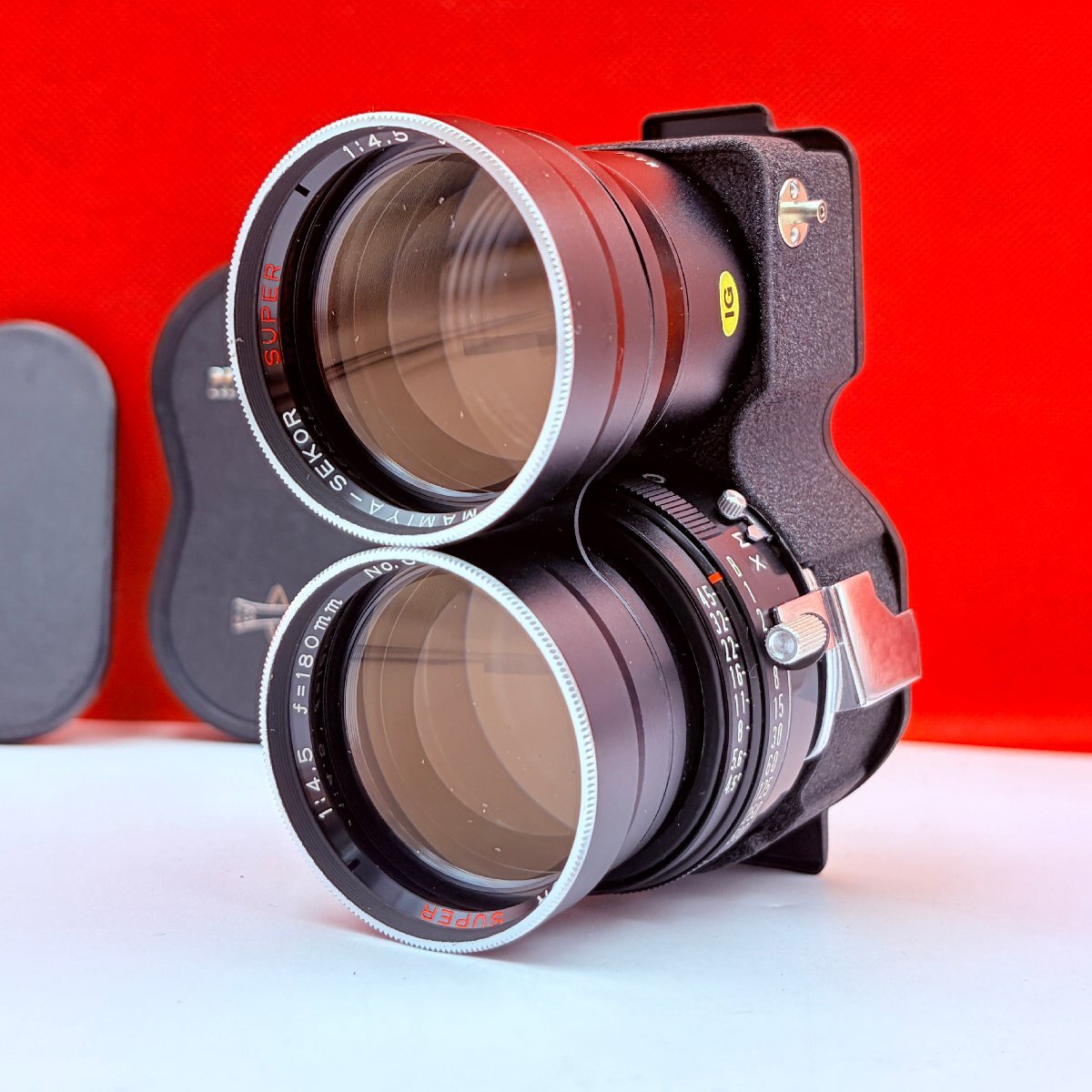 Q109 Mamiya MAMIYA-SEKOR SUPER F4.5 180mm 二眼 カメラ レンズ 動作品 マミヤ拍卖