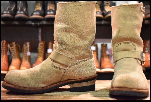 【9D 良品 11年】レッドウィング 8268 スエード エンジニア ホーソーンアビレーンラフアウト スチールトゥ ブーツ redwing HOPESMORE拍卖