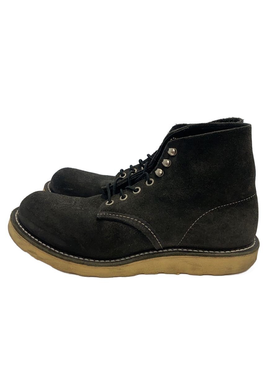 RED WING◆レースアップブーツ/UK7.5/BLK/スウェード/8174//拍卖