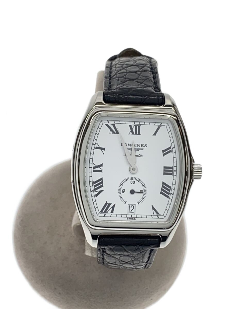 LONGINES◆グランドクラシック/スモールセコンド/自動巻腕時計/アナログ/レザー/WHT/BLK//拍卖