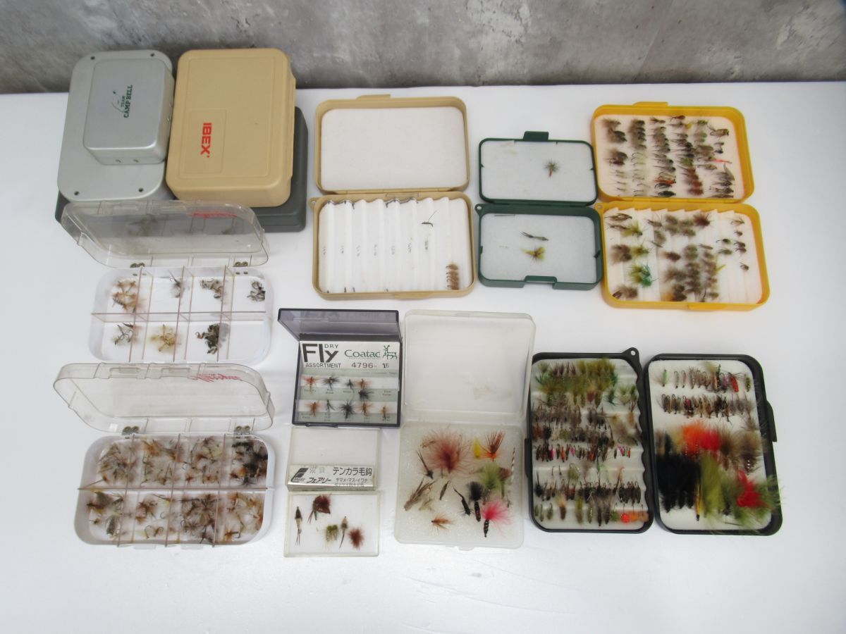 1F-F1 大量まとめ 毛針 毛鉤 フライフィッシング フライケース 自作 IBEX Coatac camp bell Marryat拍卖