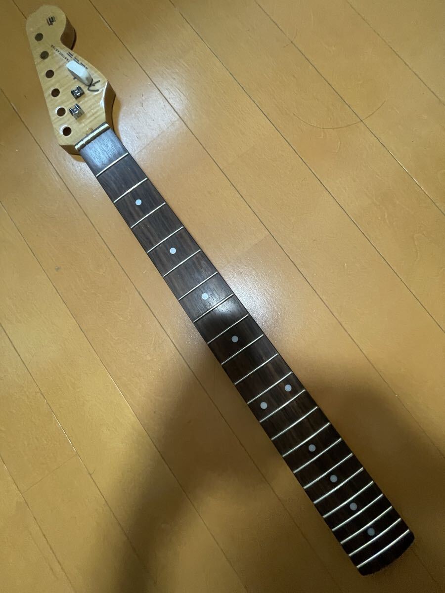 中古美品 不明ストラト ネック トラ目 虎杢 648mm つばだし 22フレット 拍卖