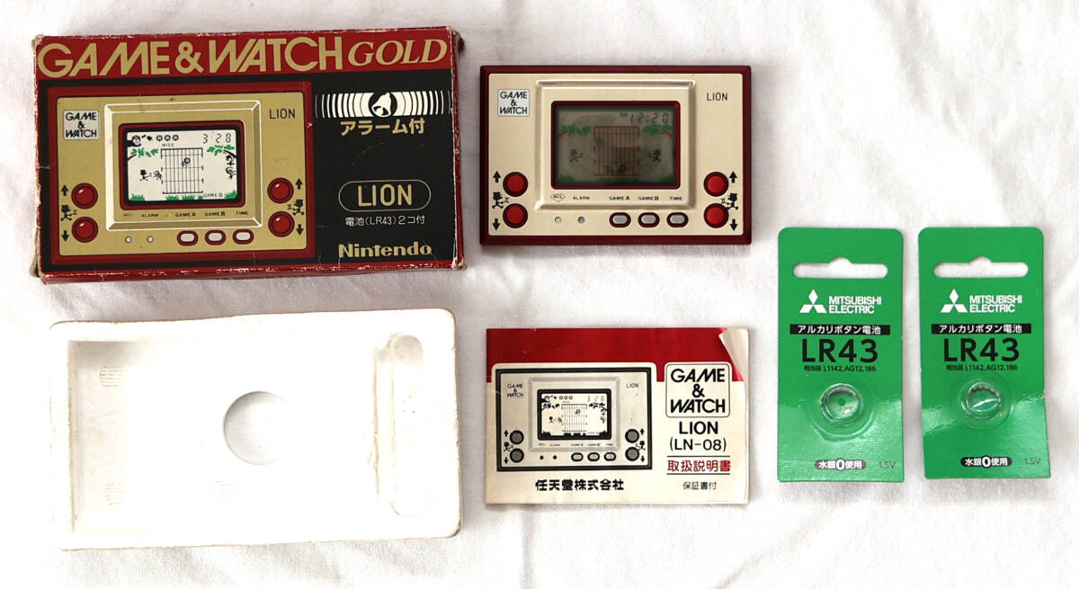 【動作確認済】任天堂 ゲーム&ウォッチ ライオン LION 箱・説明書・電池付き拍卖