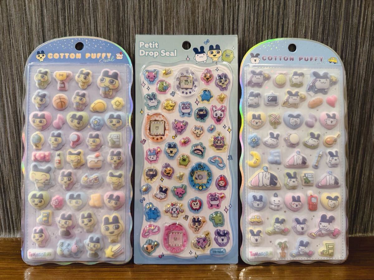 【正規品】PetitDropSeal/プチドロップシール COTTONPUFFY/コットンパフィー たまごっち まめっち みみっち ボンドロ 3点セット拍卖