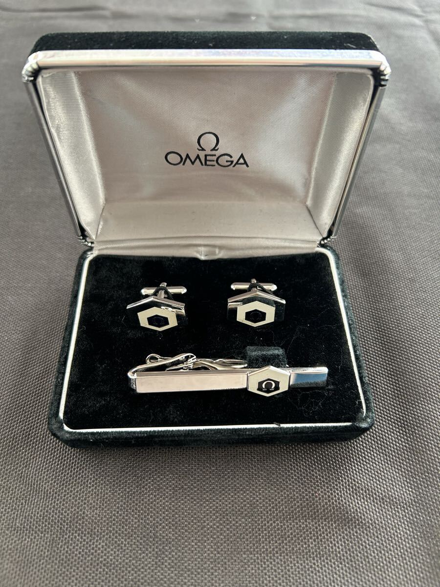 オメガ OMEGA ネクタイピン カフスボタン セット シルバーカラー拍卖