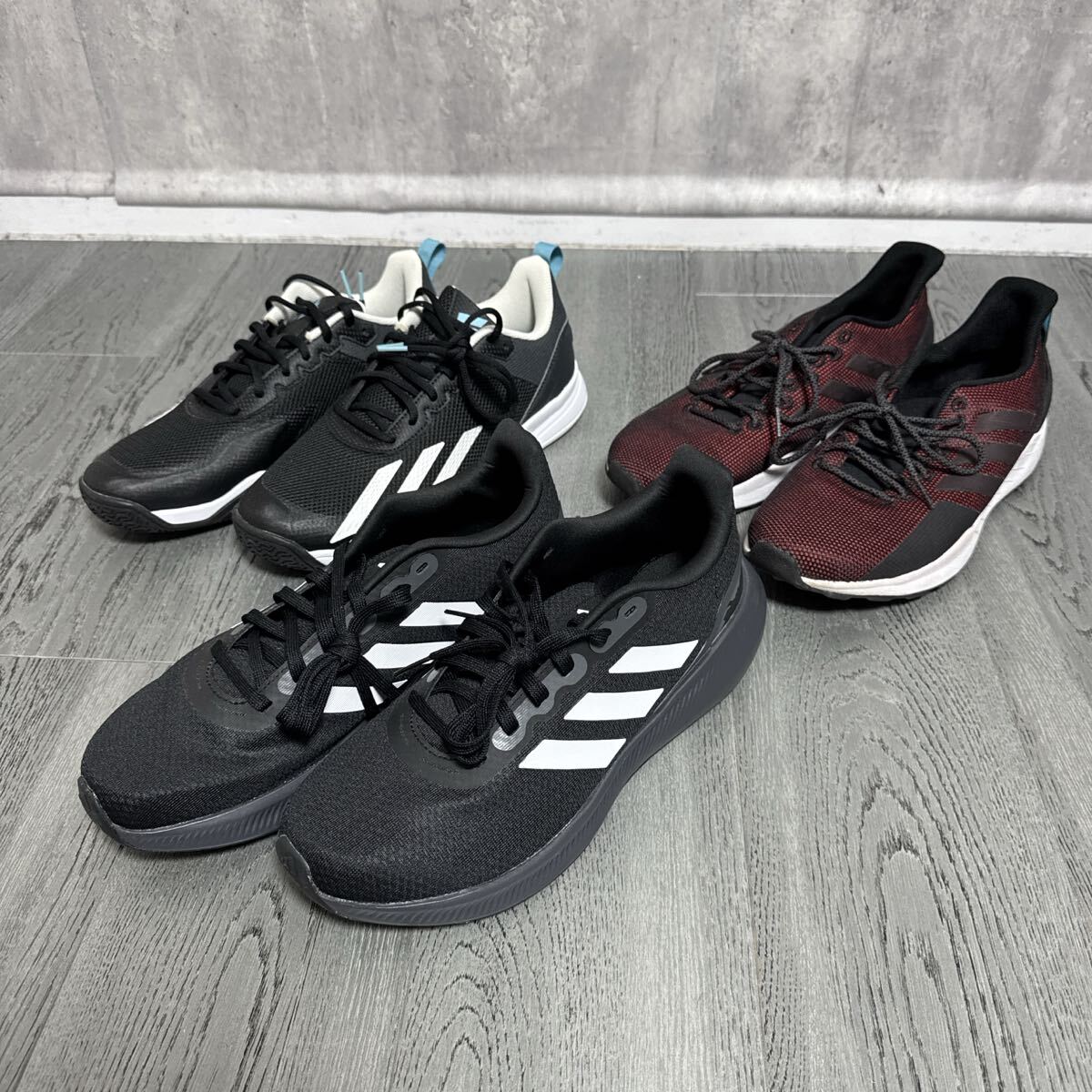 adidas スニーカー 3足セット 28cm ランニングシューズ アディダス拍卖