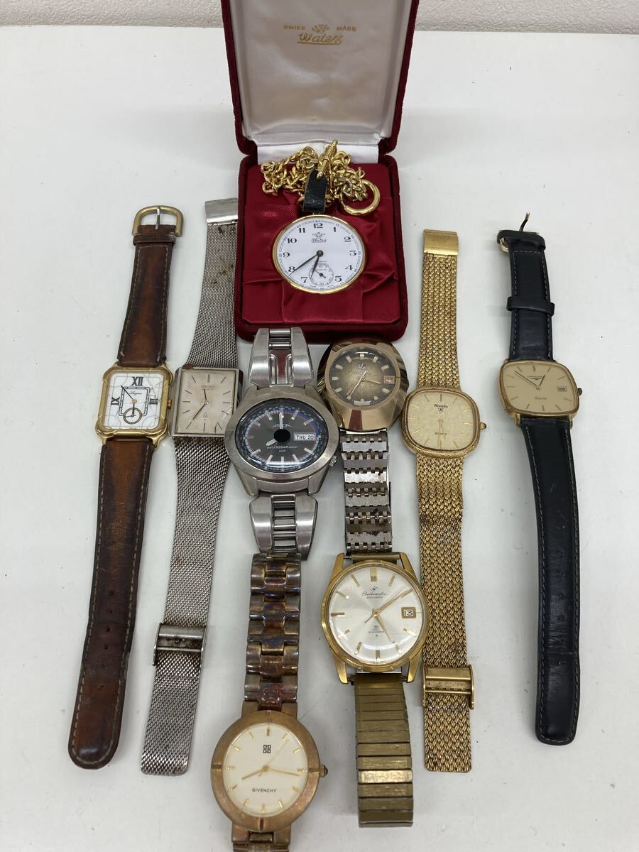 【G2736-i】時計 腕時計 9点 まとめ SEIKO RADO watex givenchy LONGINES AKA など Ⅴ slim date nivada 懐中時計 ALBA セイコー拍卖