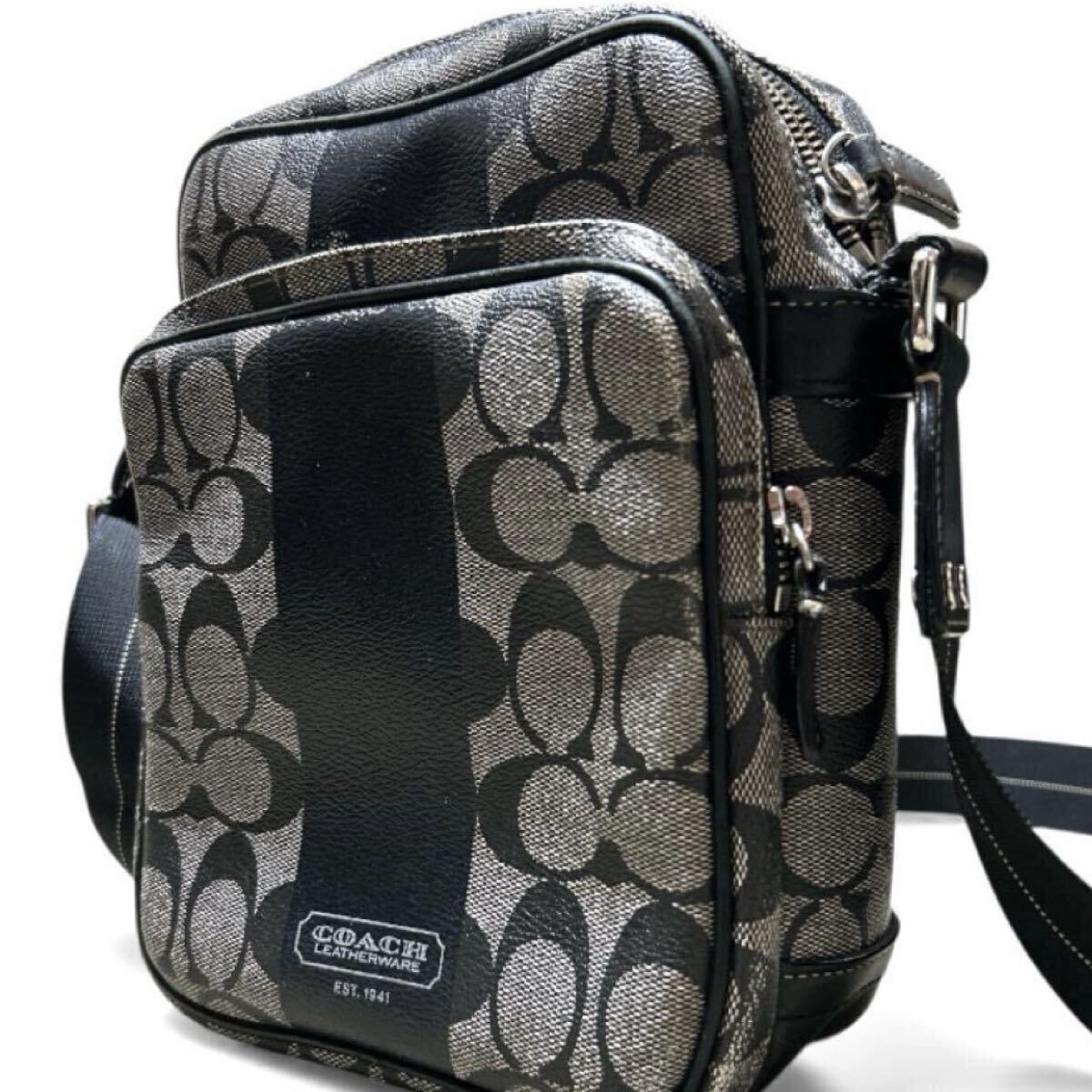 COACH コーチ ヘリテージ PVC レザー クロスボディ ショルダーバッグ スクエア シグネチャー ボックス ボディバッグ ポシェット サコッシュ拍卖