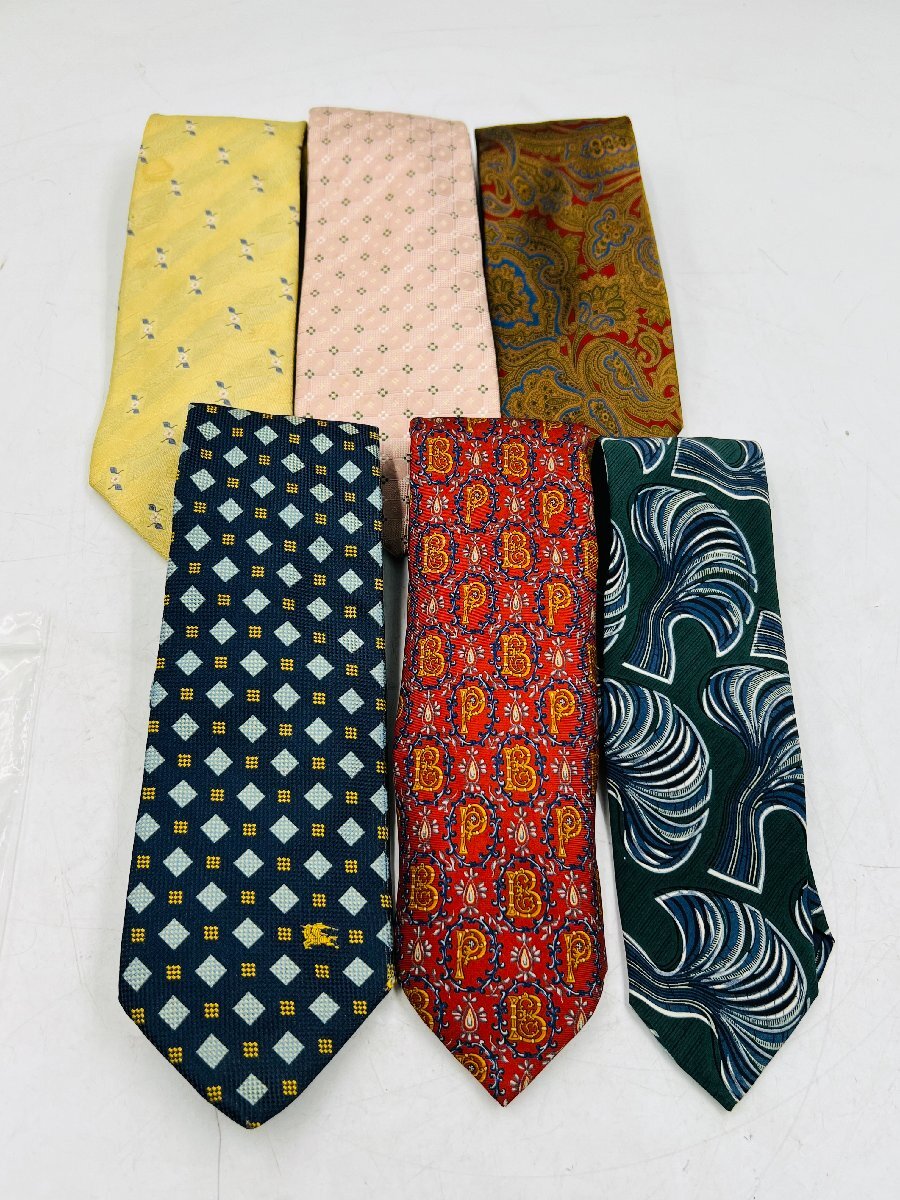 526d79 ネクタイ まとめ 6点 イヴサンローラン YVES SAINT LAURENT バーバリー Burberry アルマーニ KENZO シルク拍卖