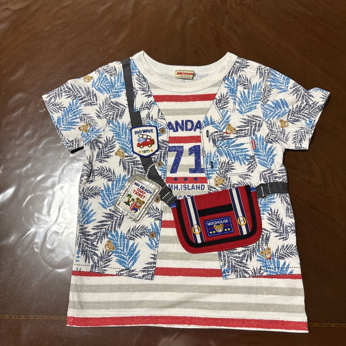 ♪ ミキハウス♪ 半袖Tシャツ オリジナル ワッペン 110拍卖