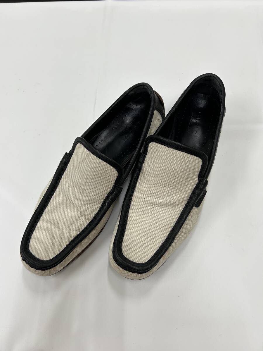 ☆GUCCI☆ グッチ ローファー ドライビング 白 中古拍卖