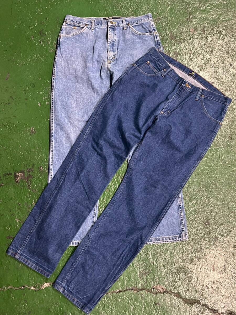 M1193 Wrangler ラングラー デニム パンツ 2本セット W36 L34 古着卸拍卖