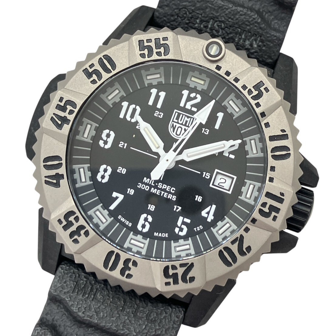 D021-T31-594 LUMINOX ルミノックス メンズ腕時計 SERIES 3350 MIL-SPEC MIL-PRF-46374G QUARTZ デイト 回転ベゼル 稼働 ケース付き KA拍卖