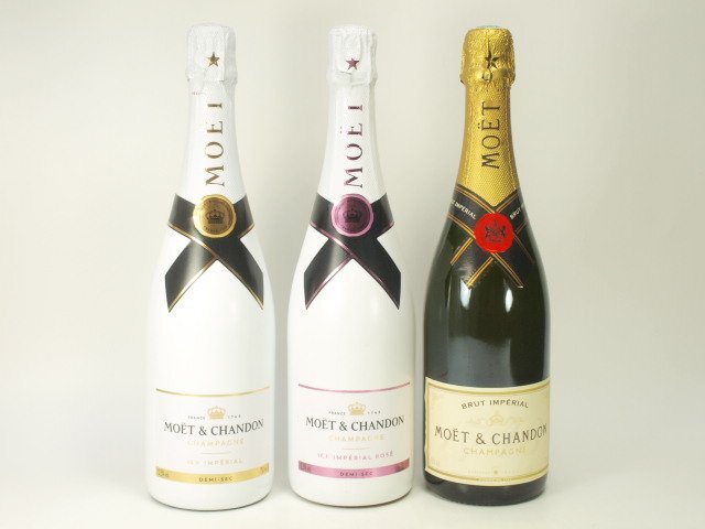 ★★モエ・エ・シャンドン アイスアンペリアル 白&ロゼ/ブリュットアンペリアル白 旧ラベル 750ml 計3本セット★AUT45058/44958/Y133394拍卖
