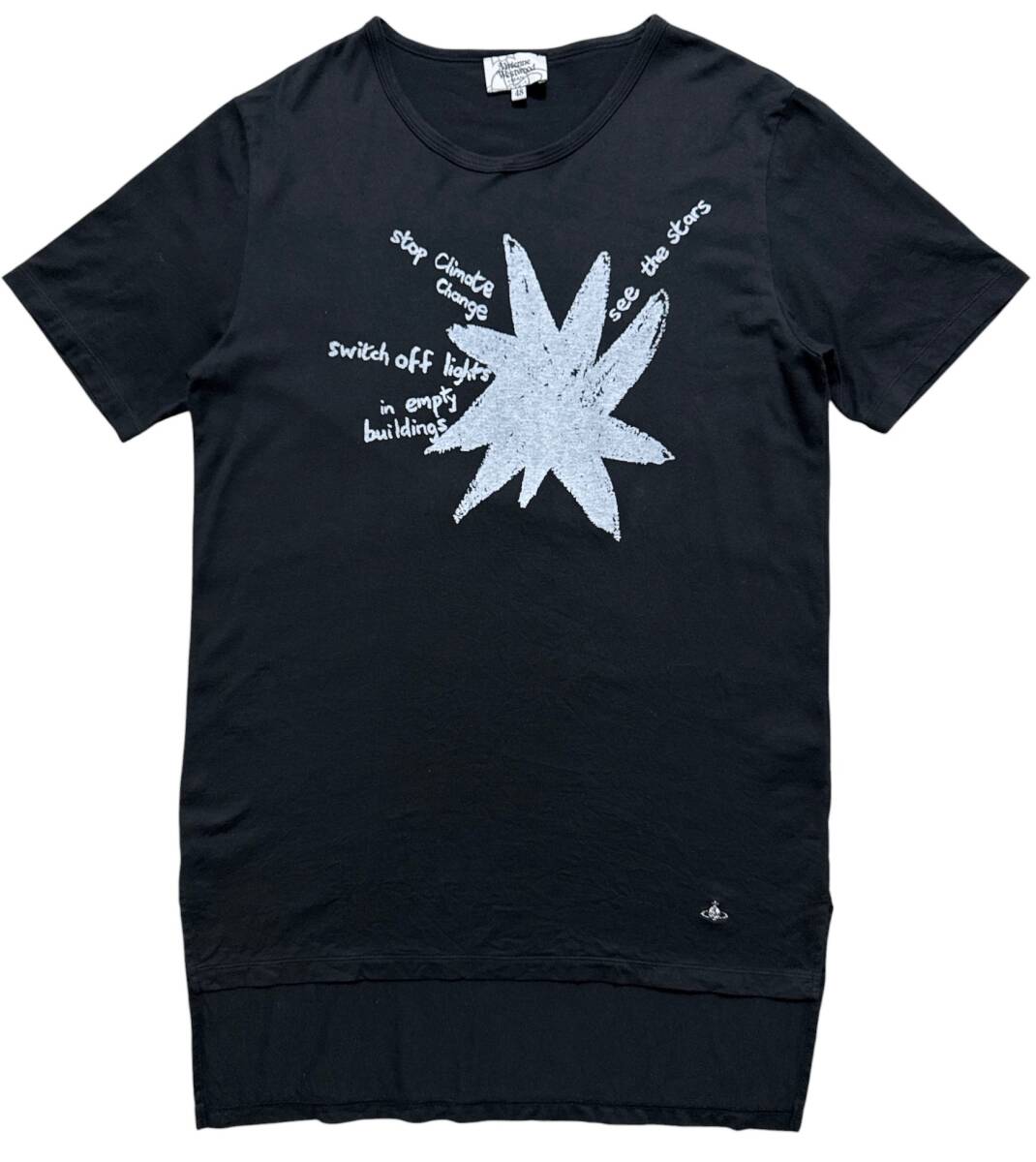 Vivienne Westwood MAN ヴィヴィアンウエストウッド マン アシンメトリー ロング丈 グラフィック Tシャツ 48(M-L相当)拍卖