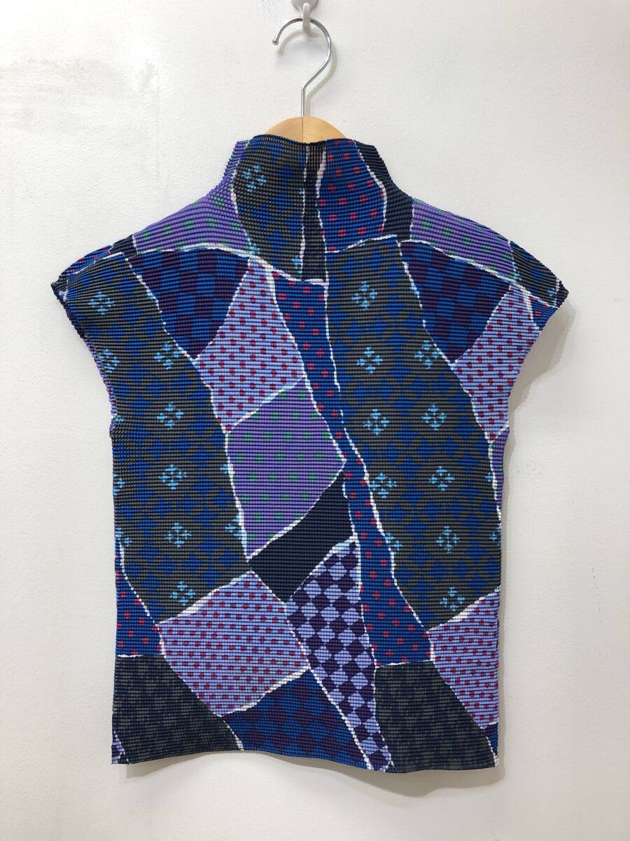 419☆me ISSEY MIYAKE ミー イッセイミヤケ☆ハイネックカットソー☆マルチ柄拍卖