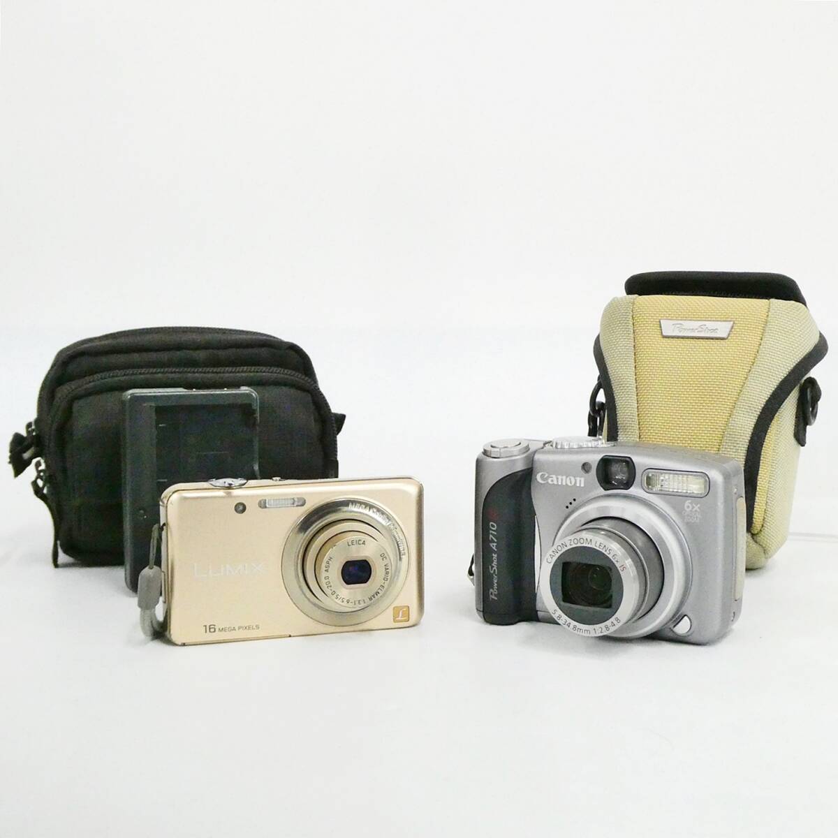 コンパクトデジタルカメラ 2点セット Panasonic パナソニック LUMIX DMC-FH7 / Canon キヤノン PowerShot A710 IS デジカメ Kキ60拍卖