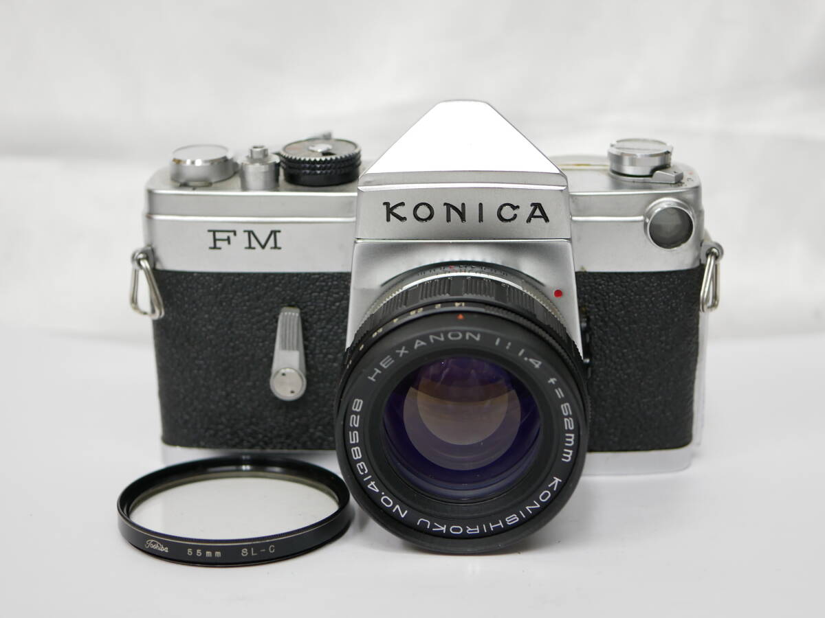#4255 KONICA FM hexanon 52mm F1.4 コニカ 一眼レフフィルムカメラ拍卖