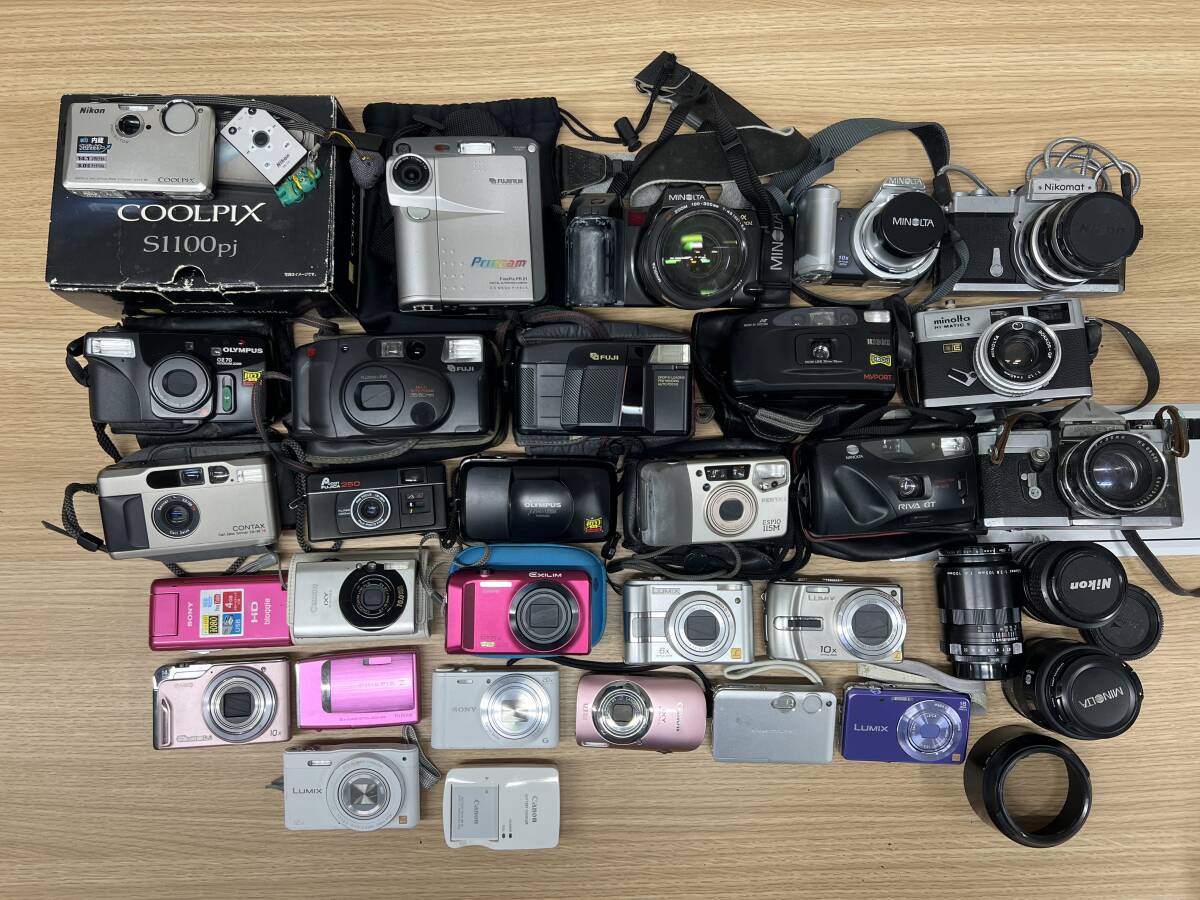 MN☆ カメラ レンズ 31点 大量 まとめ Nikon Canon MINOLTA SONY など コンパクト フィルム デジタルカメラ 動作未確認 現状渡し 同梱不可拍卖