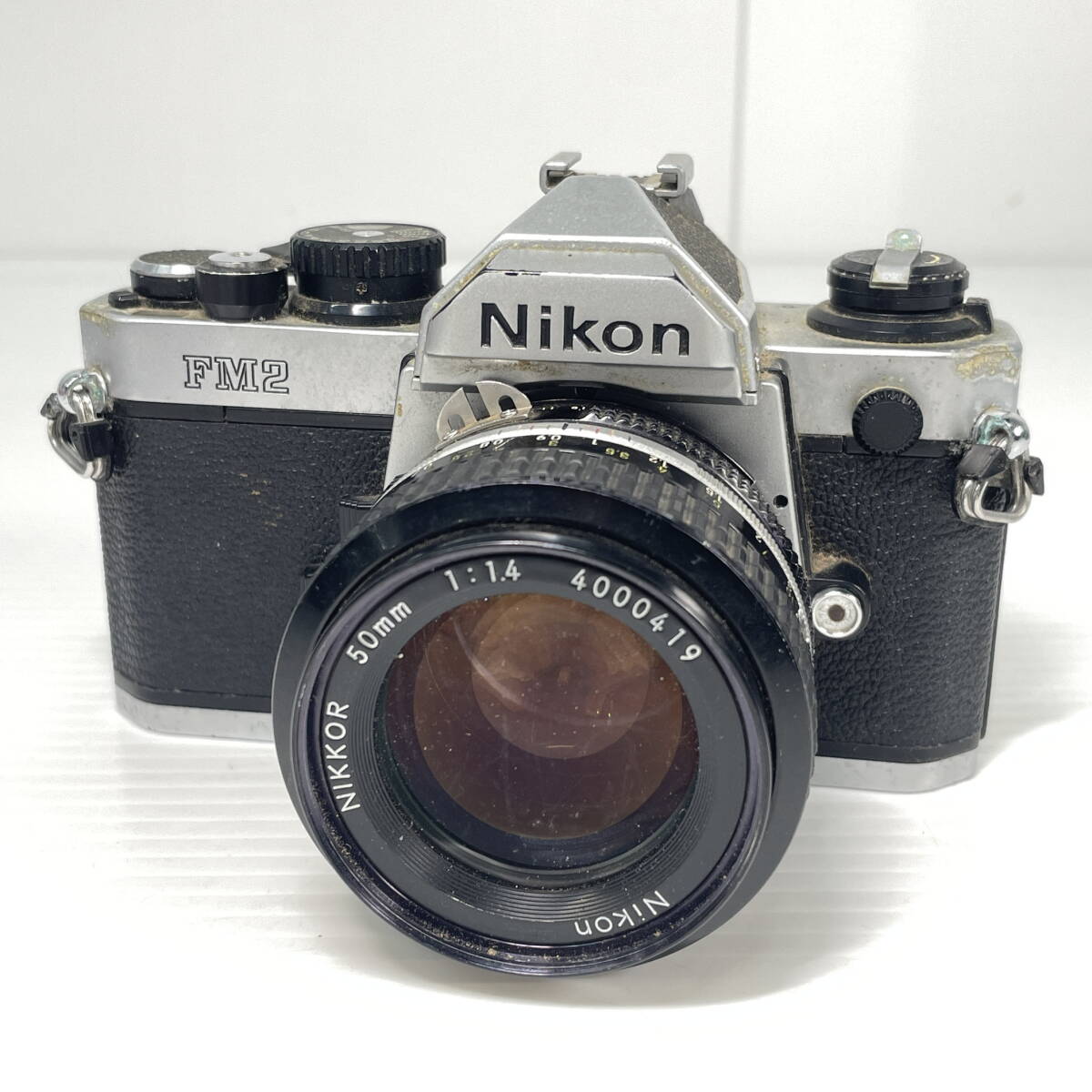 2605K0113 Nikonニコン フィルムカメラ FM2/レンズ NIKKOR 50mm 1:1.4 現状品拍卖