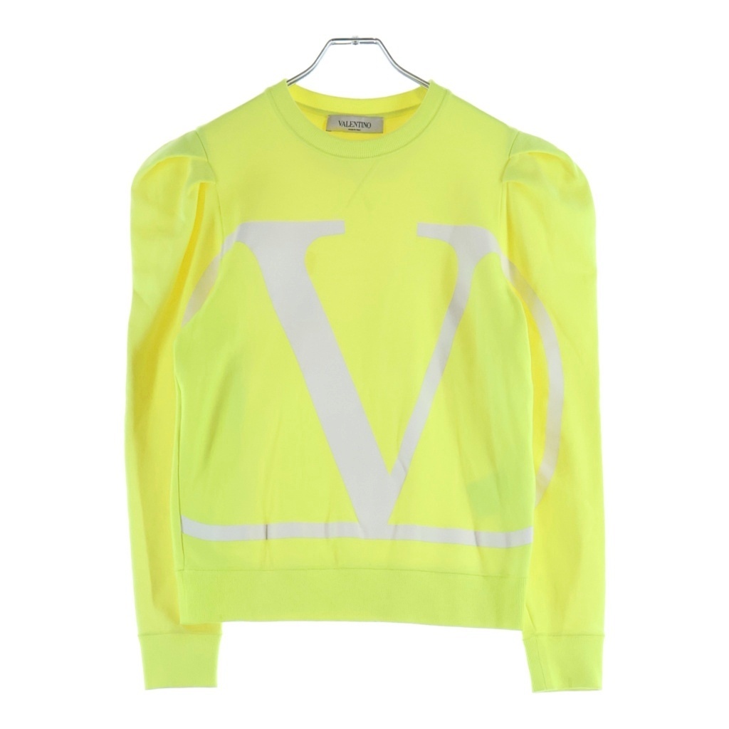 VALENTINO ヴァレンティノ フロントロゴプリント クルーネック スウェット トレーナー イエロー レディース 000004843301拍卖