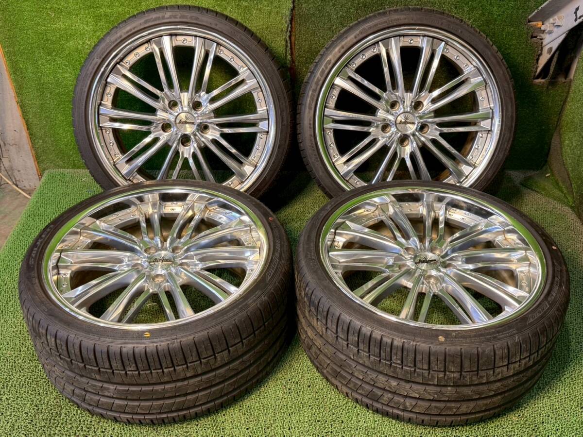 函館発【Weds☆19インチセット】ウェッズ☆KRANZE 19×9.5 19×8.5 PCD114.3 5穴 OFF51 37 FALKEN 265/30ZR19 225/35ZR19 夏タイヤ拍卖