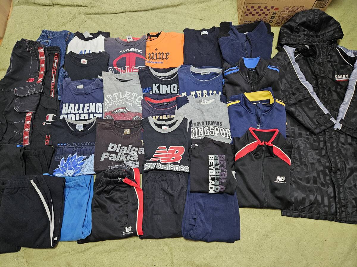送料無料・中古・140・まとめ売り・半袖、長袖、ズボン、コート等・ポケモン、ドラゴンボール、ベイブレード、ニューバランス等拍卖