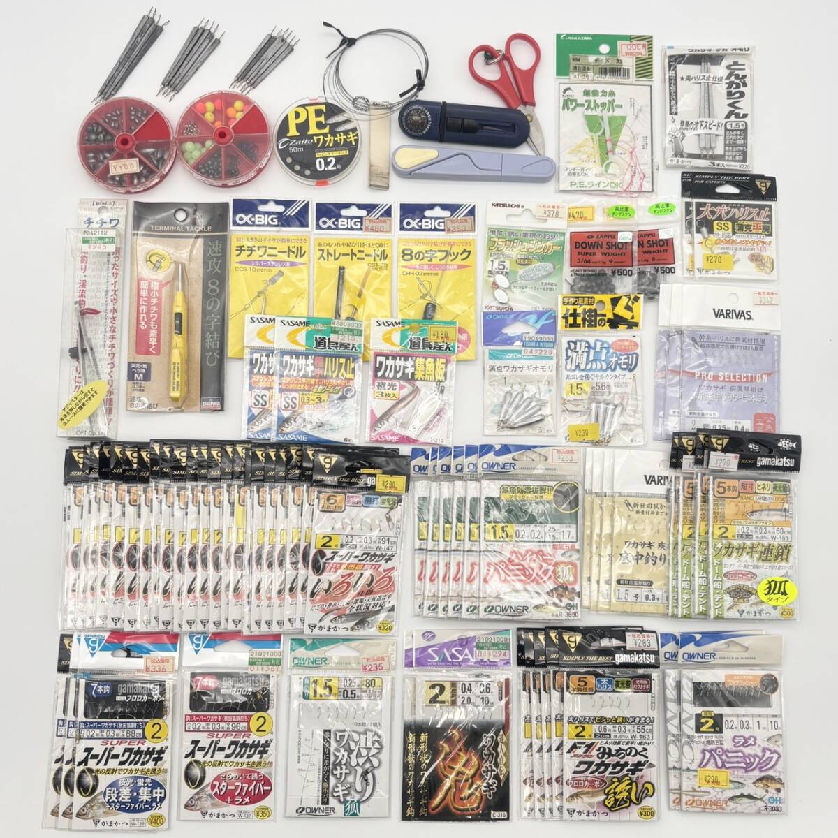 未使用多数 釣り具 仕掛け 針 ワカサギ釣り まとめ 大量セット がまかつ OWNER SASAME VARIVAS オモリ 釣具 小物拍卖