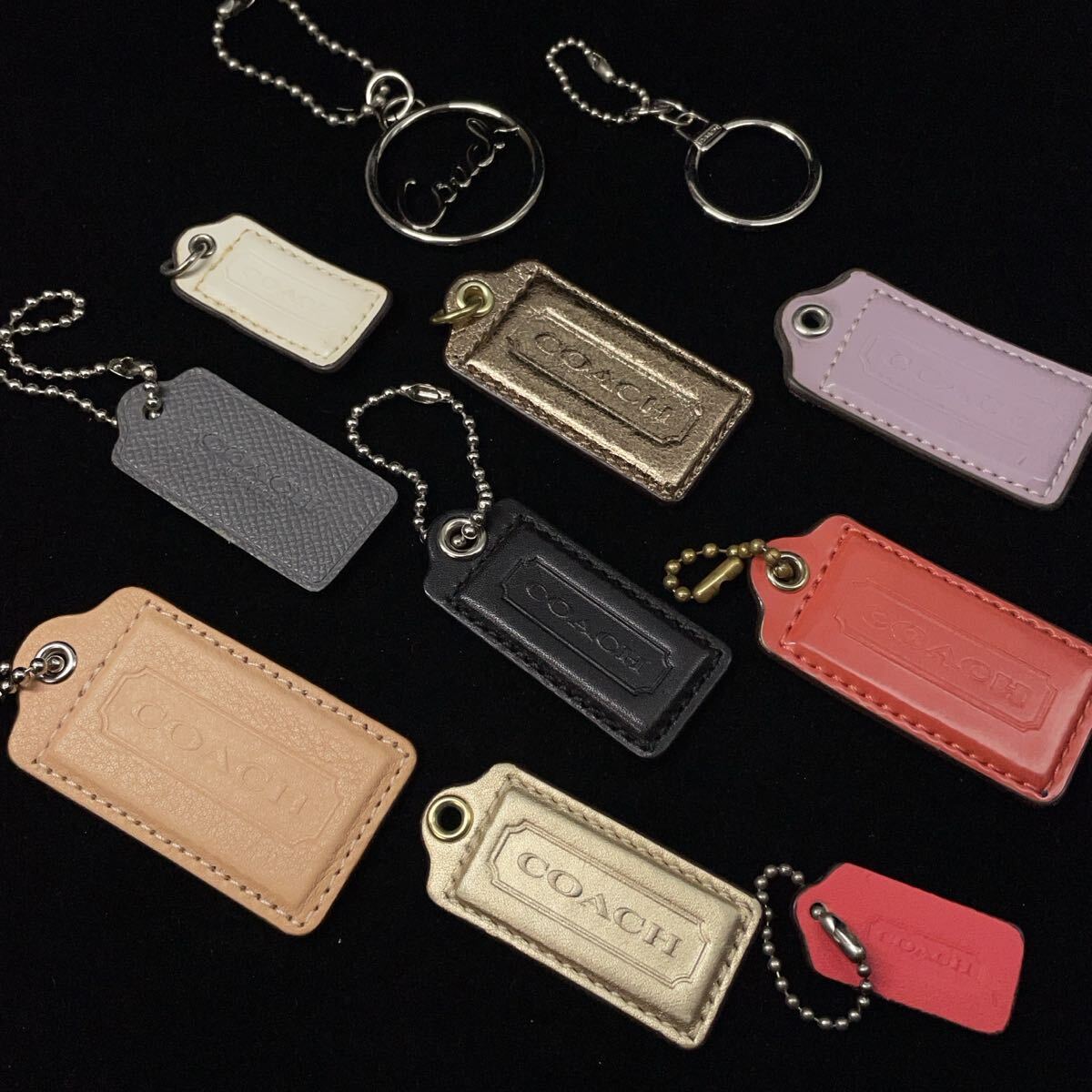 1000円〜 c13コーチ 11個セット タグ チャーム まとめ キーホルダー レザー COACH キーリング メタル プレート バッグチャーム ロゴ charm拍卖