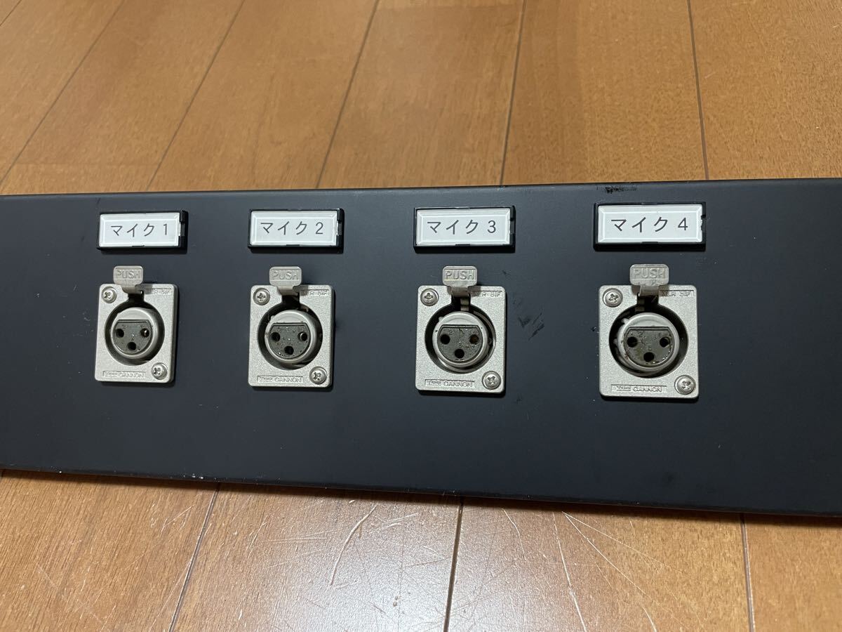 XLRパッチパネル 4ch 2Uラックマウント仕様 キャノン端子 ケーブル付き拍卖