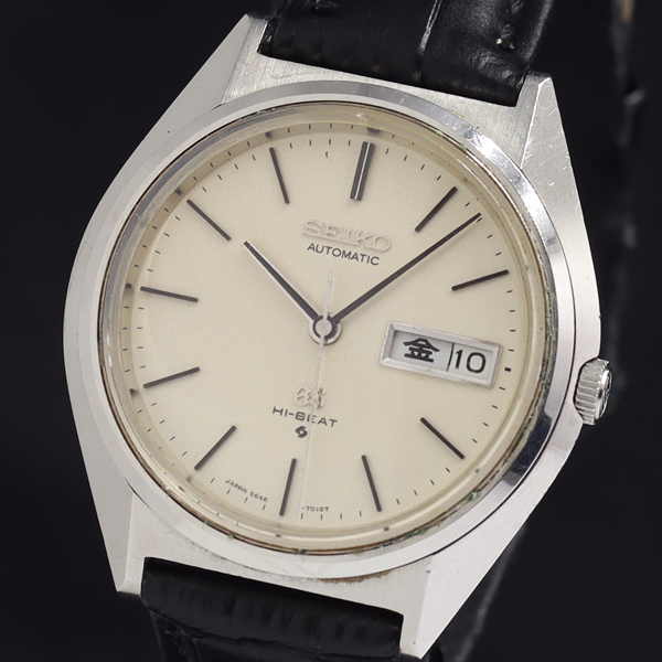 1円 稼働 セイコー グランドセイコー 5646-7010 AT/自動巻 25石 メダリオン デイデイト シルバー文字盤 メンズ腕時計 2000000 5JWY NAM拍卖