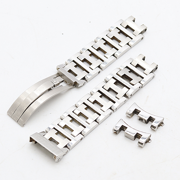 1円 エルメス クリッパー 純正ベルト ステンレス シルバーカラー 18mm用 メンズ/レディース腕時計 2000000 NSK KMT拍卖