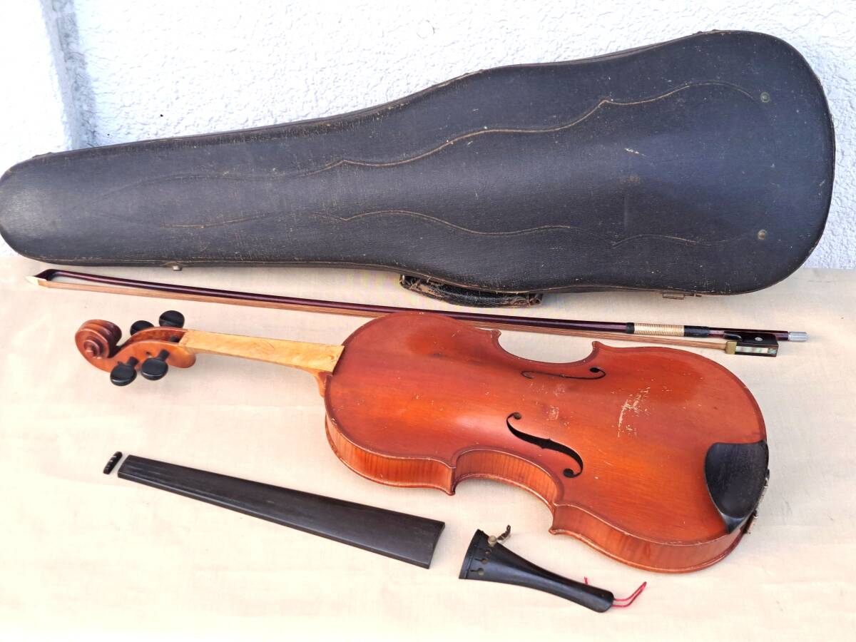 ★独Durrschmidt's/Antonius Stradivarius No.8★デルシュミット/ストラディヴァリウス★細かくキレイな虎目板★弓/キャリングケース★拍卖