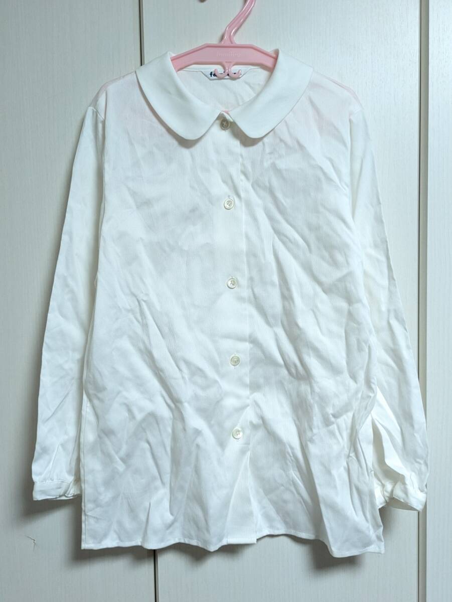 ファミリア familiar 長袖 ブラウス シャツ 白 130cm 210739 YASOBEI拍卖