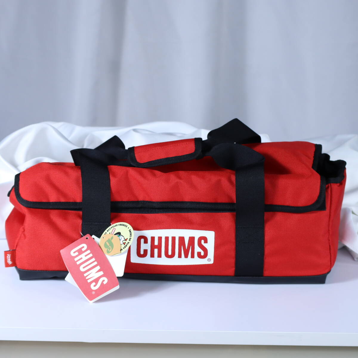 新品 未使用 CHUMS チャムス ロゴ ツールケース レッド CH60-3049 マルチ ハードケース L ペグ ハンマー 収納 キャンプ 道具入れ拍卖