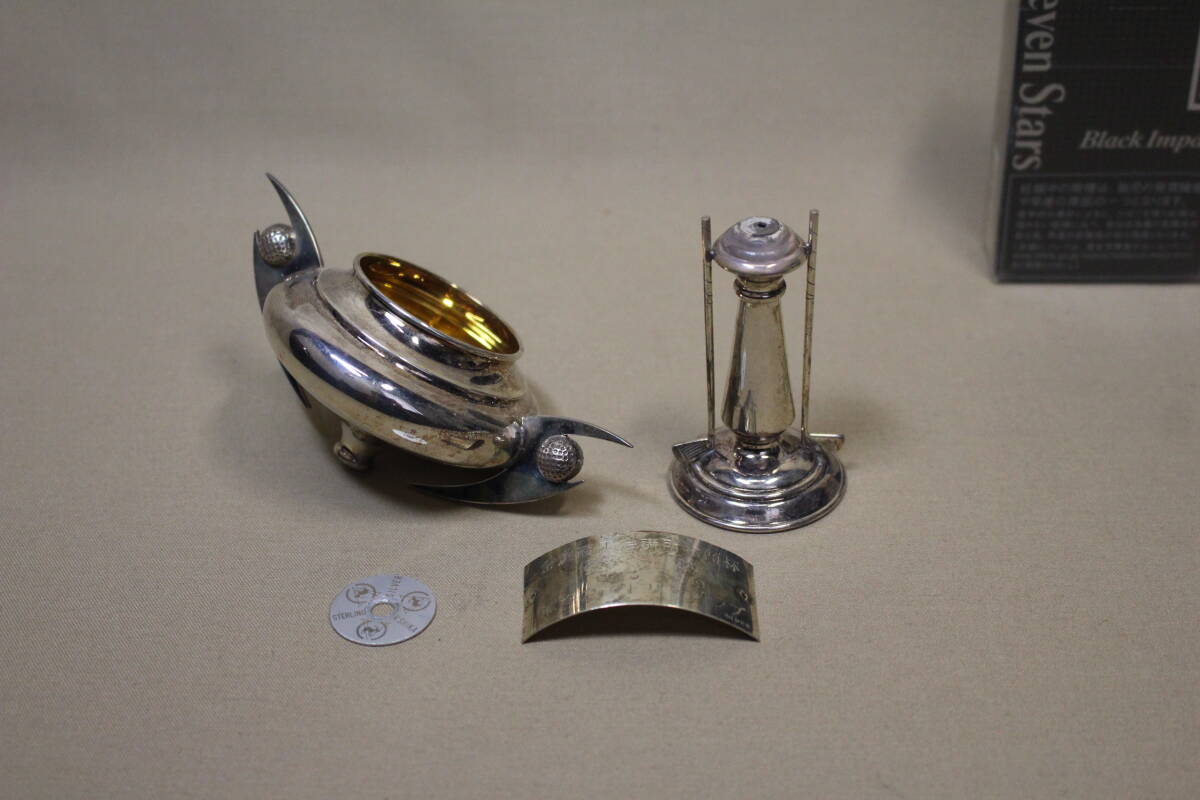 【凛】 ☆STERLING SILVER/SILVER刻印 銀製 トロフィーパーツ 75g ジャンク品☆拍卖