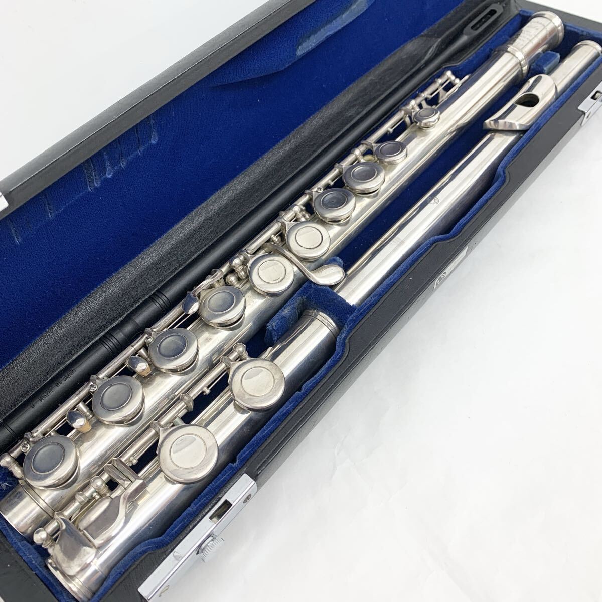 1円~! Muramatsu ムラマツ フルート 銀製 SILVER 刻印 19277 ケース付き 管楽器 シルバー 約420g拍卖