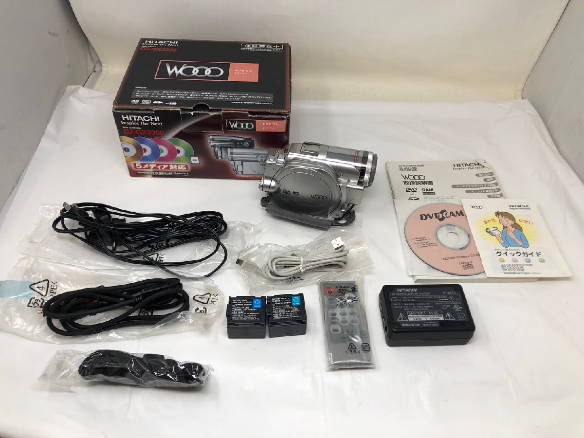 ◆ジャンク HITACHI WOOO DZ-GX3300S 日立 DVDビデオカメラ 2006年製 現状◆18338★拍卖