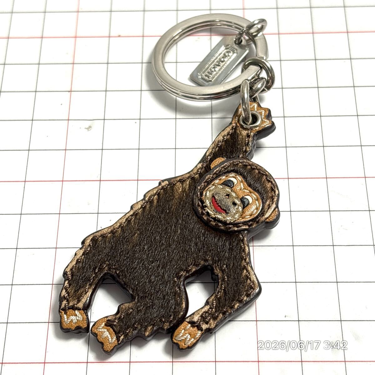 1000円〜 希少 COACH コーチ サル 猿 モンキー アニマル 動物 キーホルダー チャーム キーリング アクセサリー拍卖