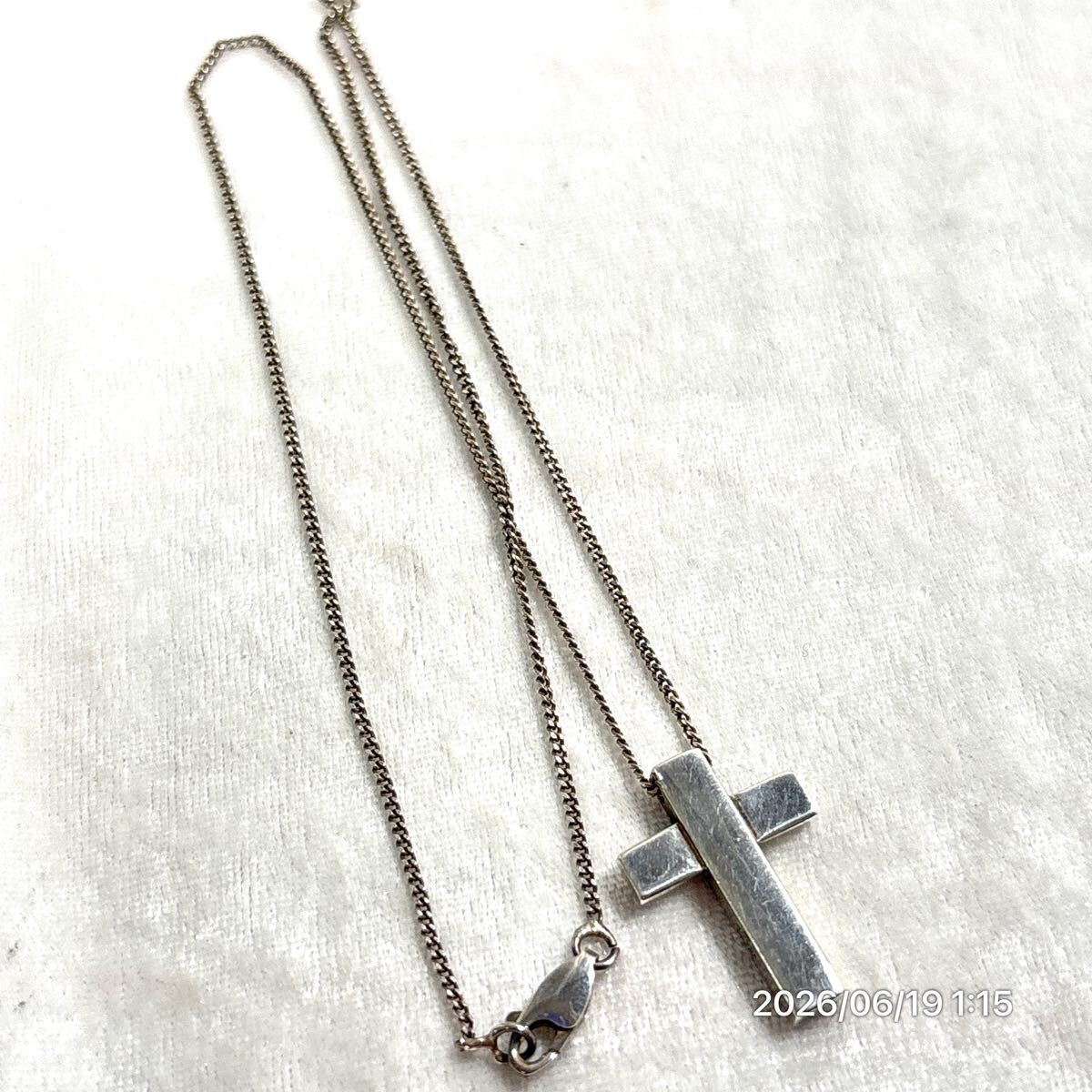 1000円〜 SV925 シルバー925 GUCCI グッチ クロス 十字架 ネックレス ペンダント アクセサリー拍卖