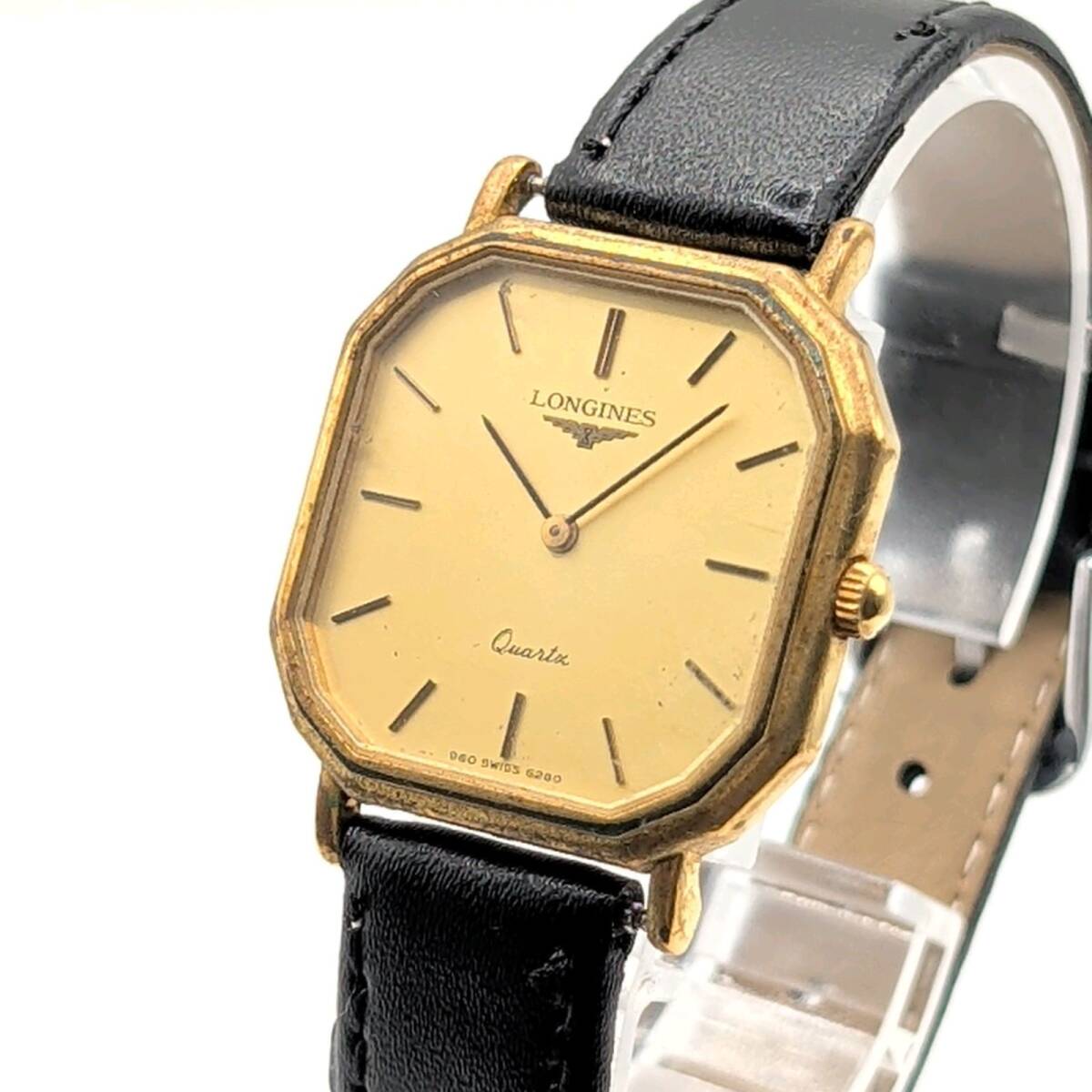 Longines Watch Quartz Ladies Square Gold dial Y2K ロンジン 時計 クオーツ レディース スクエア ゴールド 文字盤 ヴィンテージ 不動品拍卖