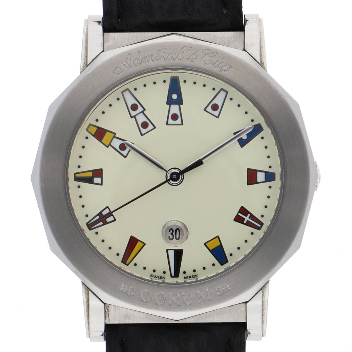 CORUM コルム 99.430.20 アドミラルズカップ ベージュダイヤル SS/レザー クオーツ メンズ【145986】拍卖